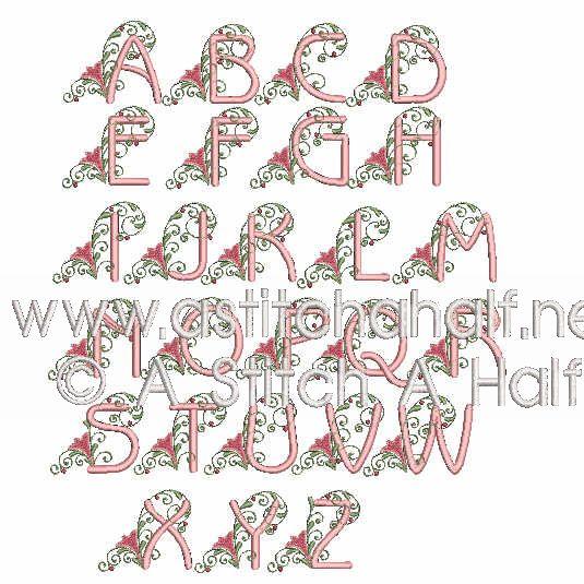 Bravo Monogram Floweret Combo - a-stitch-a-half