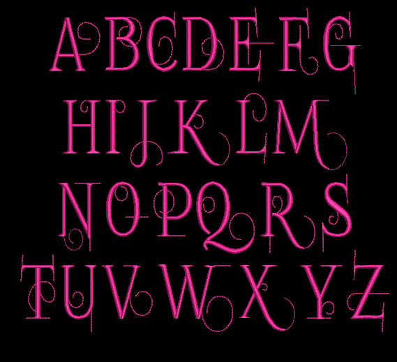 Flourish Light Font - a-stitch-a-half