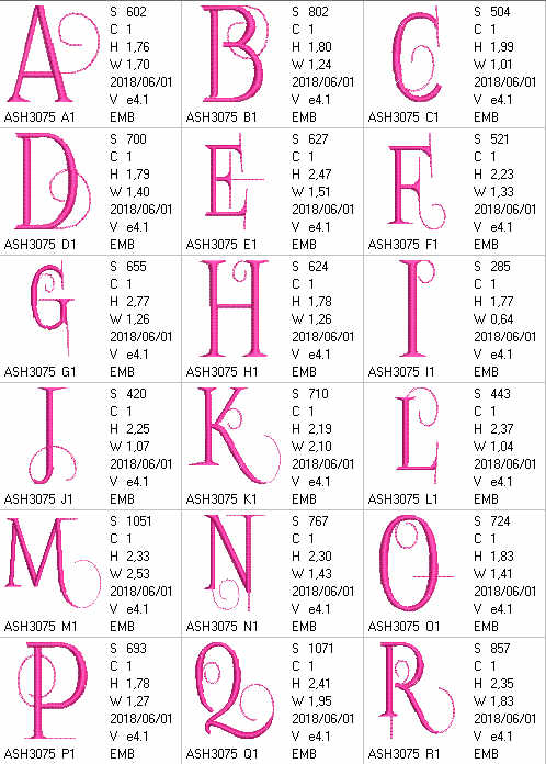 Flourish Light Font - a-stitch-a-half