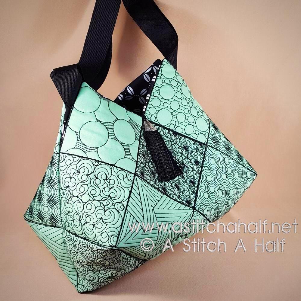 Reiko Japanese Quilt Blocks and Tote Bag - a-stitch-a-half