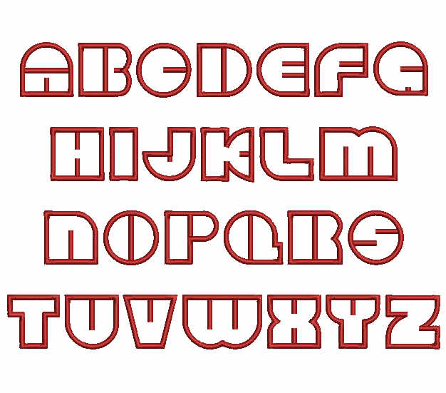 Discotheque Capital Letters - a-stitch-a-half