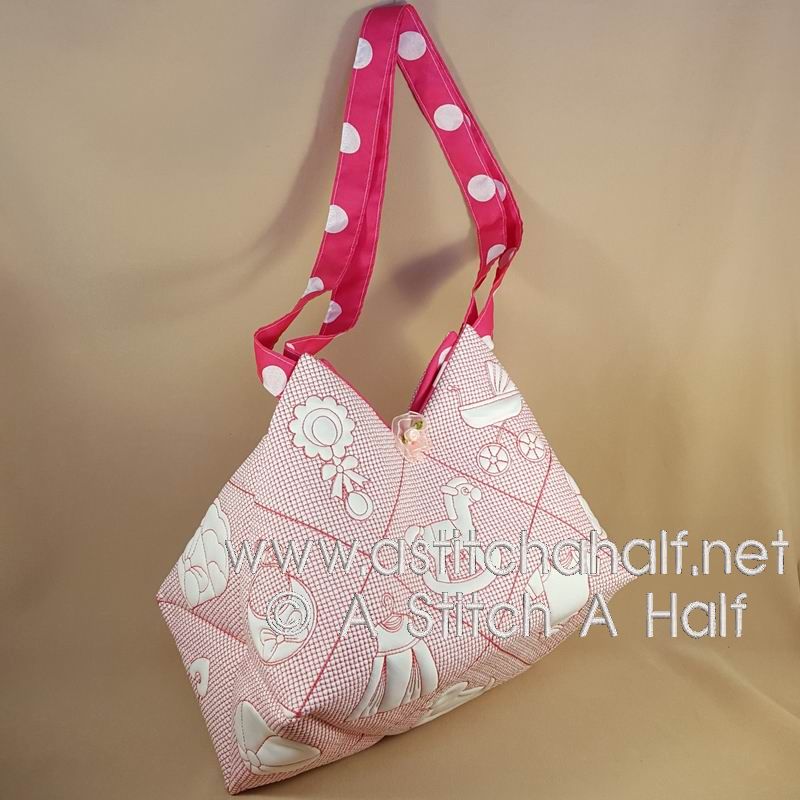 Akachan Baby Trapunto Tote and Quilt Blocks - aStitch aHalf