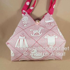 Akachan Baby Trapunto Tote and Quilt Blocks - aStitch aHalf