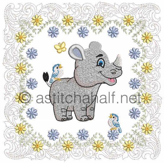 Rodney and Riley Baby Rhino Quilt Combo - a-stitch-a-half