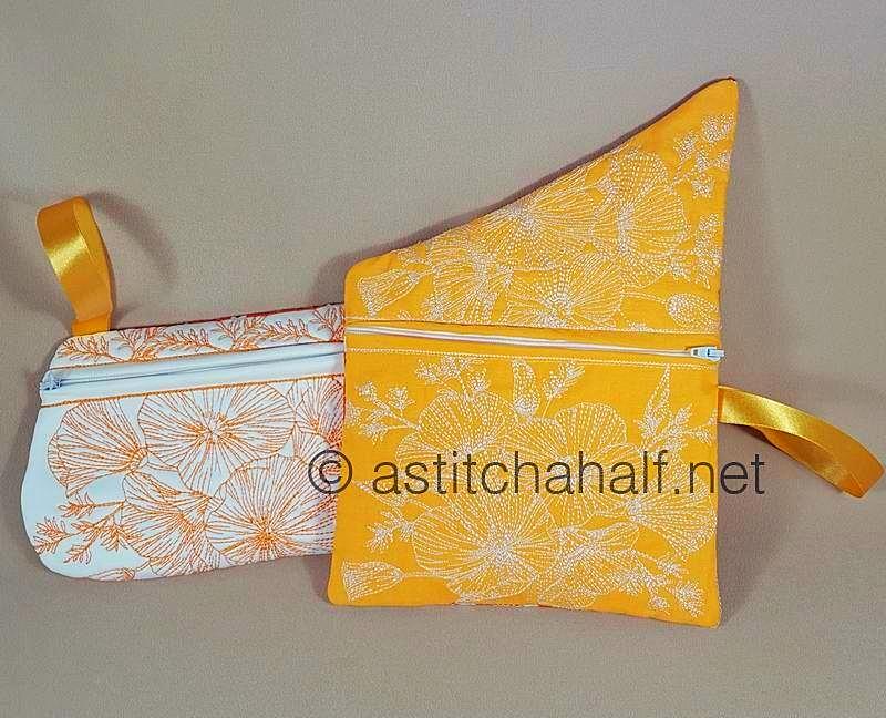 California Poppy Fold-over Clutch Purse and Wrist Clutch