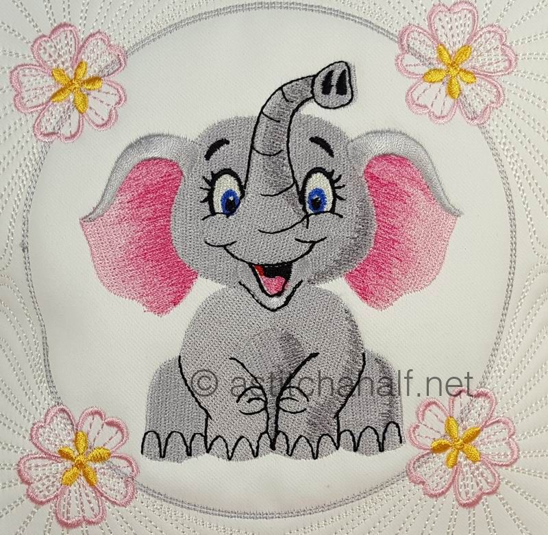 Giggles Baby Elephant Boy and Girl Pillow Quilt Combo - a-stitch-a-half