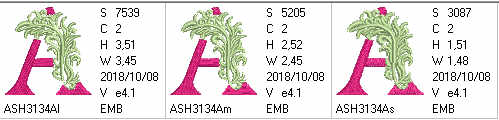 Fabulous Foliage Monogram A - aStitch aHalf