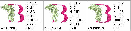 Fabulous Foliage Monogram B - a-stitch-a-half
