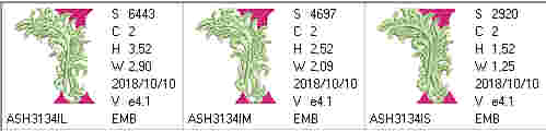 Fabulous Foliage Monogram I - a-stitch-a-half