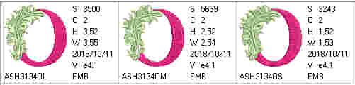 Fabulous Foliage Monogram O - a-stitch-a-half
