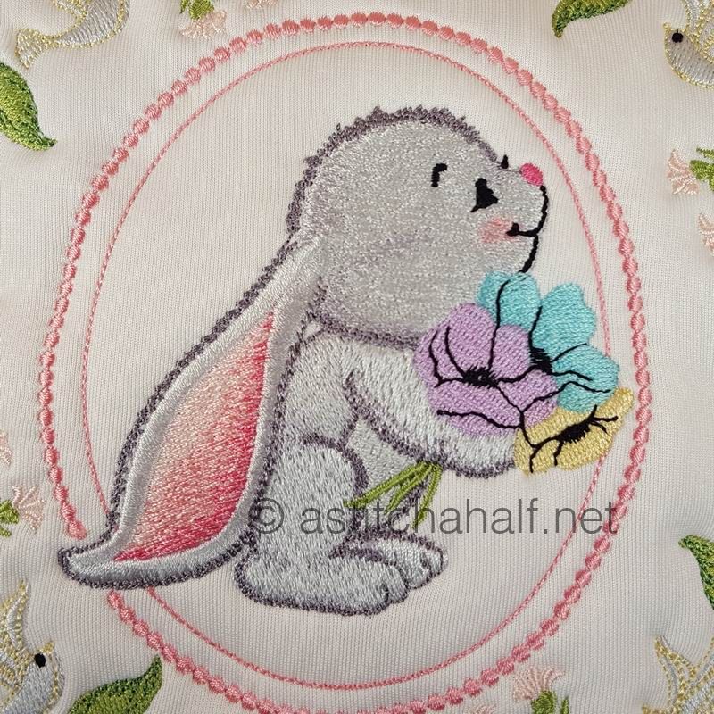 Sweet Little Bunny Big Ears Pillow Quilt Combo - a-stitch-a-half