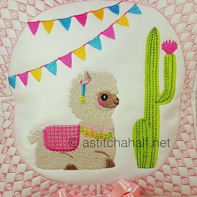 Cute Baby Alpaca and Llama Pillow Quilt Combo - a-stitch-a-half