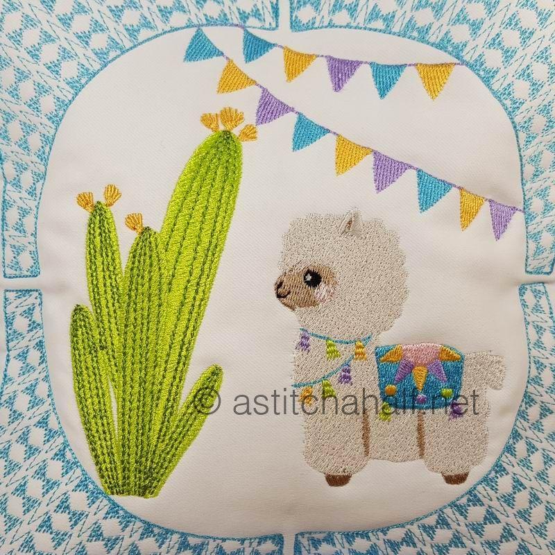 Cute Baby Alpaca and Llama Pillow Quilt Combo - a-stitch-a-half