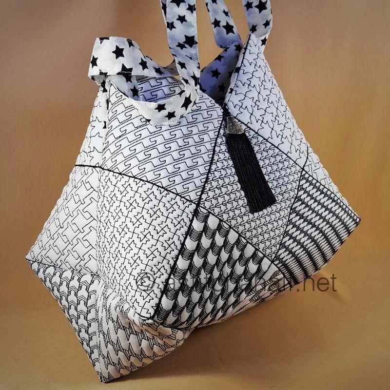 Popular Houndstooth Tote Bag and Quilt Blocks - a-stitch-a-half