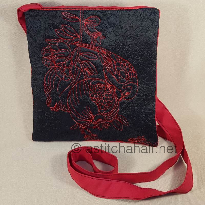 Passionate Pomegranate Plural Cross Body Bags - a-stitch-a-half