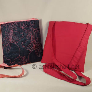 Passionate Pomegranate Plural Cross Body Bags - a-stitch-a-half