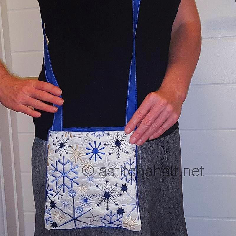 Winter Snowflake Cross Body Bags - a-stitch-a-half