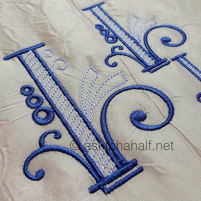 Stunning Swirls Monogram I - a-stitch-a-half
