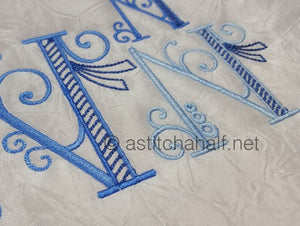 Stunning Swirls Monogram N - a-stitch-a-half