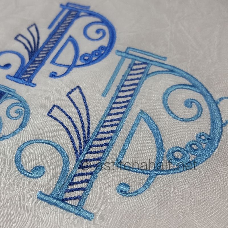 Stunning Swirls Monogram P - a-stitch-a-half