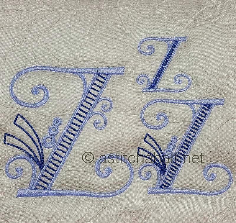 Stunning Swirls Monogram Z - a-stitch-a-half