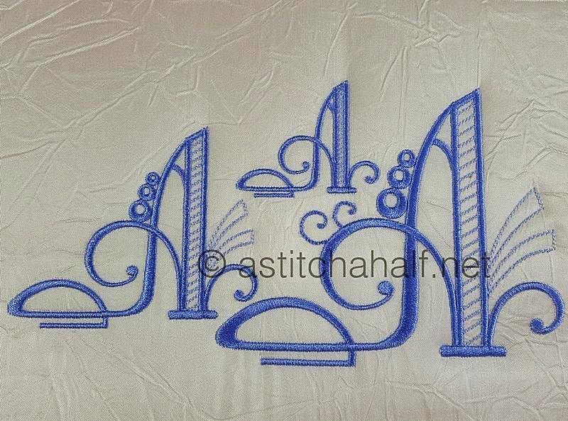 Stunning Swirls Monogram A - a-stitch-a-half