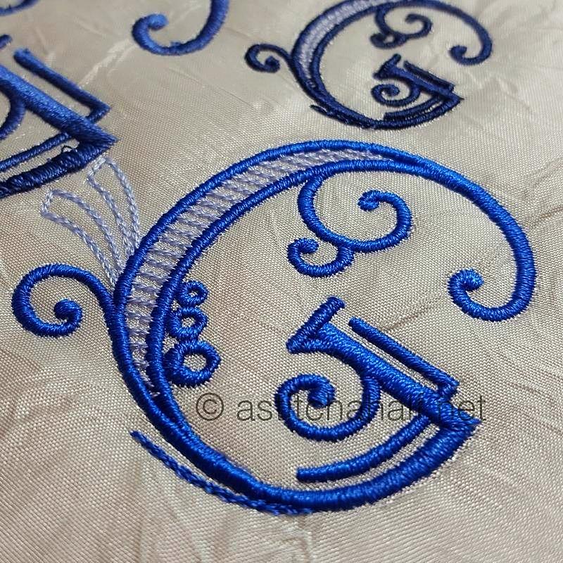 Stunning Swirls Monogram G - a-stitch-a-half
