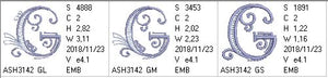 Stunning Swirls Monogram G - a-stitch-a-half