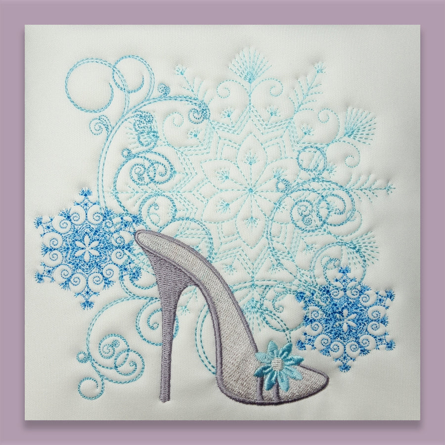 Flowery and Frosty Shoes