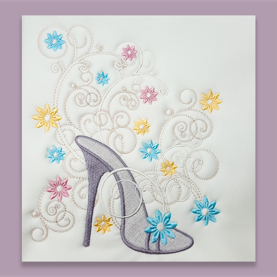 Flowery and Frosty Shoes