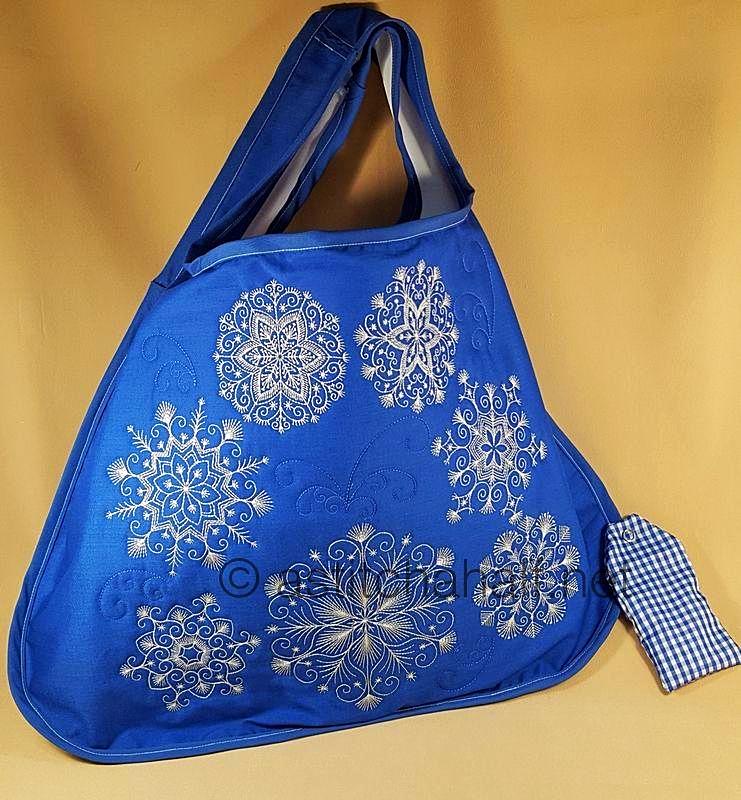 Super Snowfall Fold and Go Reusable Shopping Bag - a-stitch-a-half