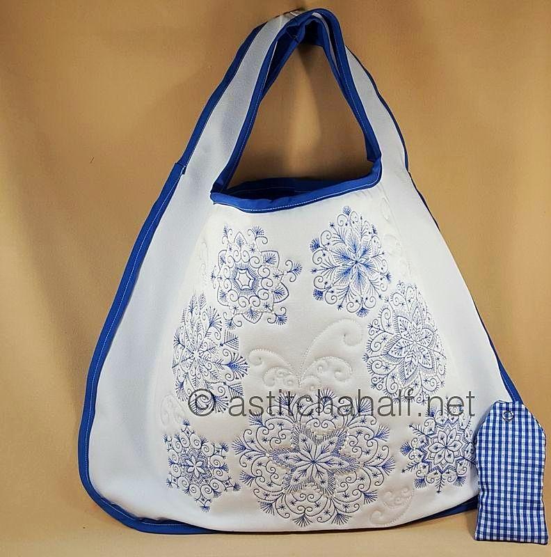 Super Snowfall Fold and Go Reusable Shopping Bag - a-stitch-a-half
