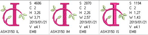 Green Earth Monogram I - a-stitch-a-half