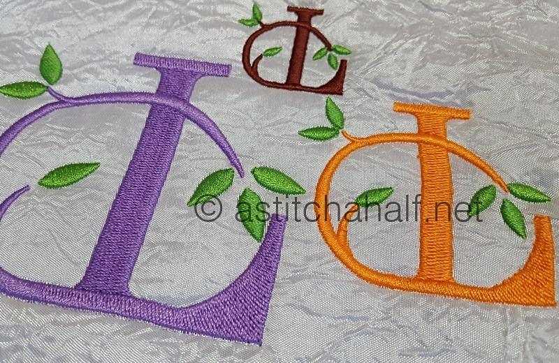 Green Earth Monogram L - a-stitch-a-half