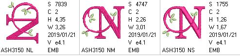 Green Earth Monogram N - aStitch aHalf