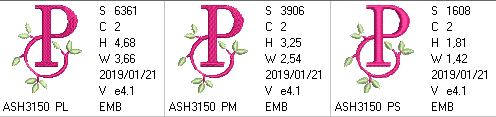 Green Earth Monogram P - a-stitch-a-half