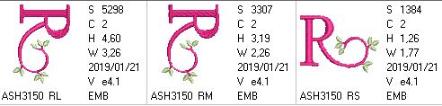 Green Earth Monogram R - a-stitch-a-half