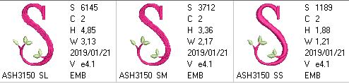 Green Earth Monogram S - a-stitch-a-half