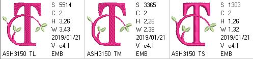 Green Earth Monogram T - a-stitch-a-half