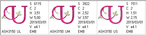 Green Earth Monogram U - a-stitch-a-half