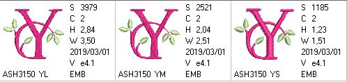 Green Earth Monogram Y - a-stitch-a-half