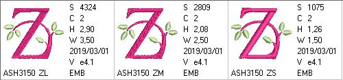 Green Earth Monogram Z - a-stitch-a-half
