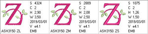 Green Earth Monogram Z - a-stitch-a-half
