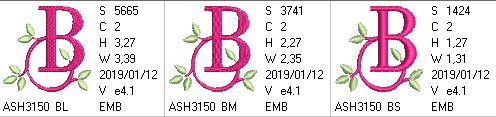 Green Earth Monogram B - a-stitch-a-half