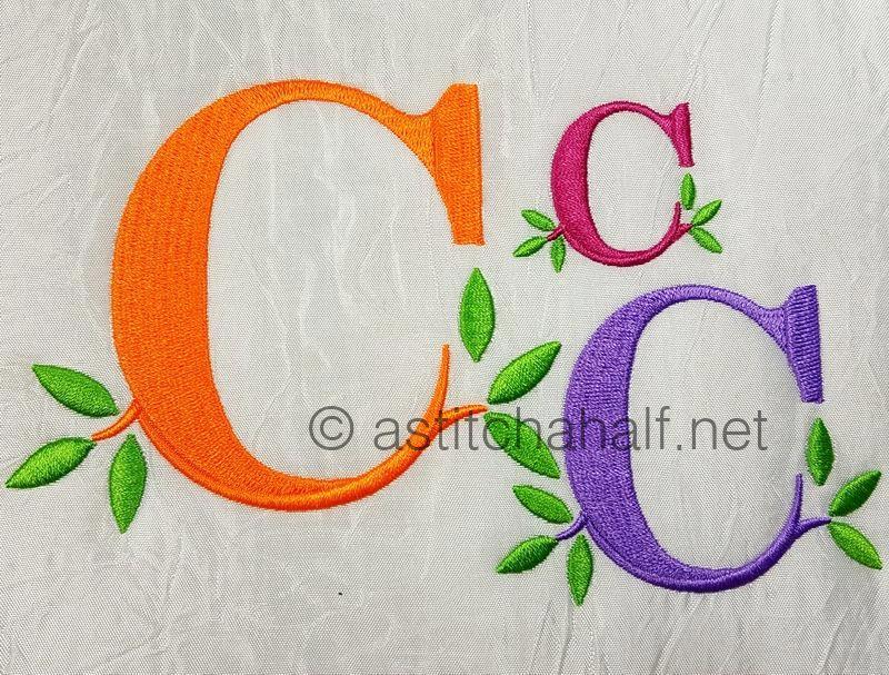 Green Earth Monogram C - aStitch aHalf