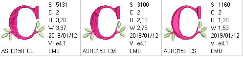 Green Earth Monogram C - aStitch aHalf