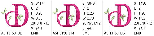 Green Earth Monogram D - a-stitch-a-half