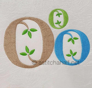 Green Earth Monogram O - a-stitch-a-half