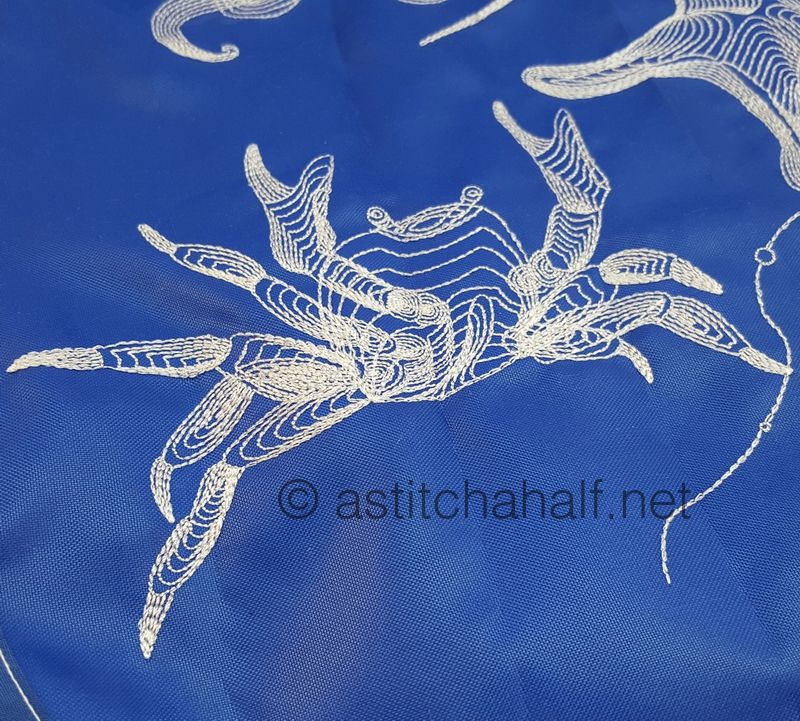 Deep Blue Sea Creatures with Fold and Go Reusable Shopping Bag - a-stitch-a-half