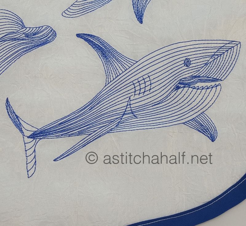 Deep Blue Sea Creatures with Fold and Go Reusable Shopping Bag - a-stitch-a-half